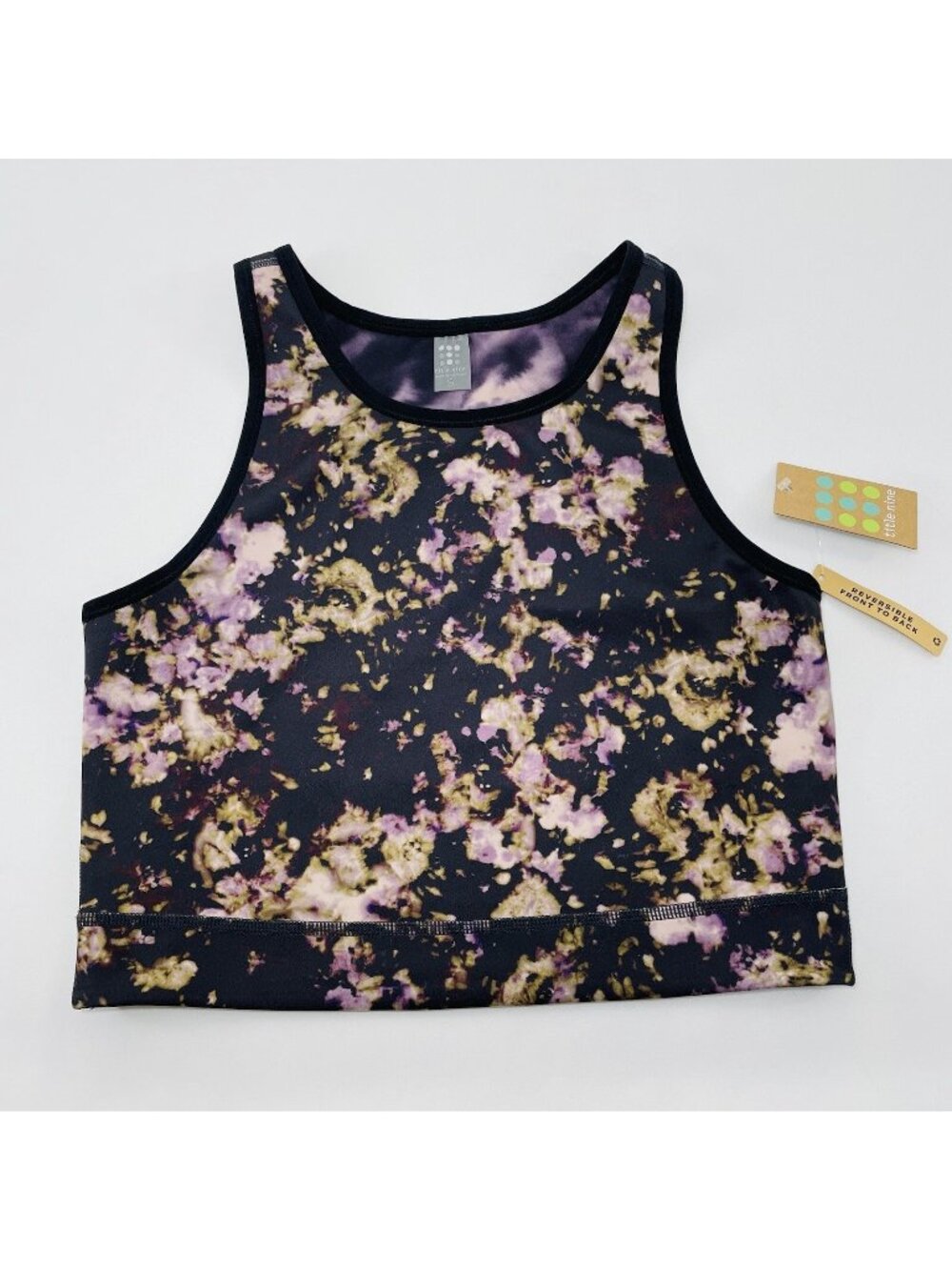Title Nine Mad Dash Reversible Cropped Top Tank Women Size S Gym Yoga Workout